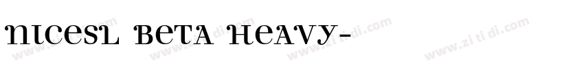 NiceSL Beta Heavy字体转换